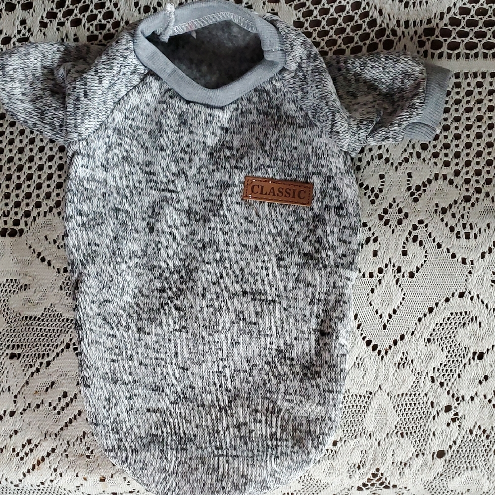 Classic Gray Dog Sweater